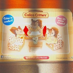 Calico critters living room suite furniture dollhouse decor miniatures